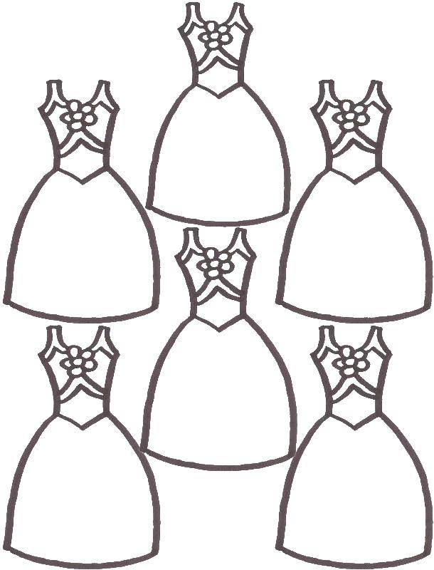 Coloring Different color for each dress. Category Dress. Tags:  Clothing, dress.