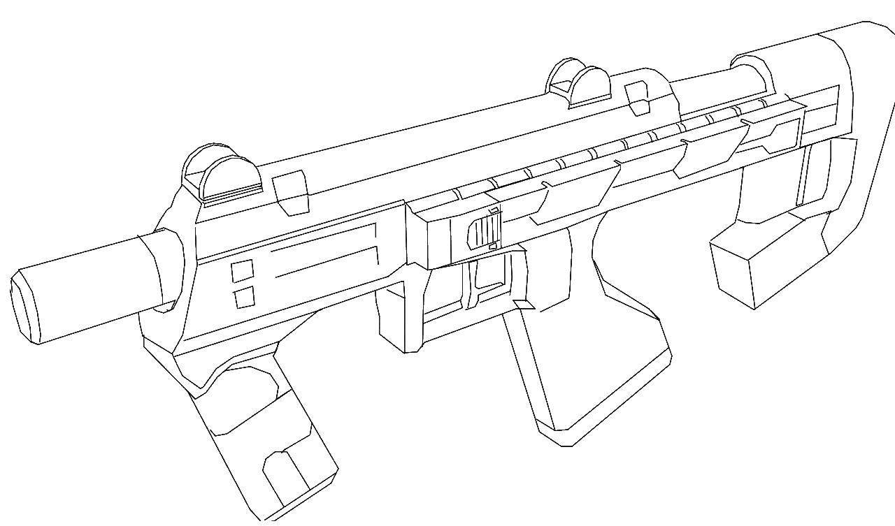 Coloring Automatic weapons. Category weapons. Tags:  automatic, weapons.