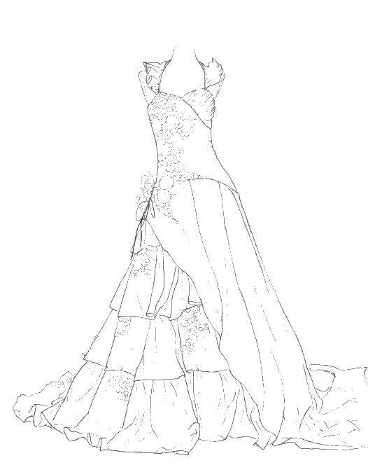 Coloring Dress with side cutout. Category Dress. Tags:  dress neckline, dress.