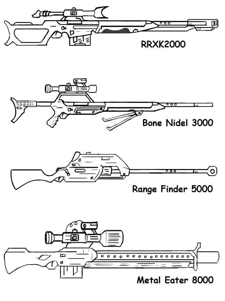 Coloring Types of machines. Category weapons. Tags:  automatic, weapons.