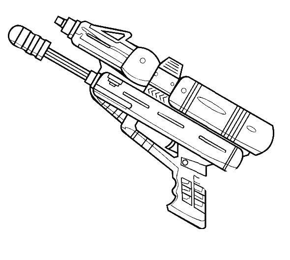 Coloring Water gun. Category weapons. Tags:  water, gun.