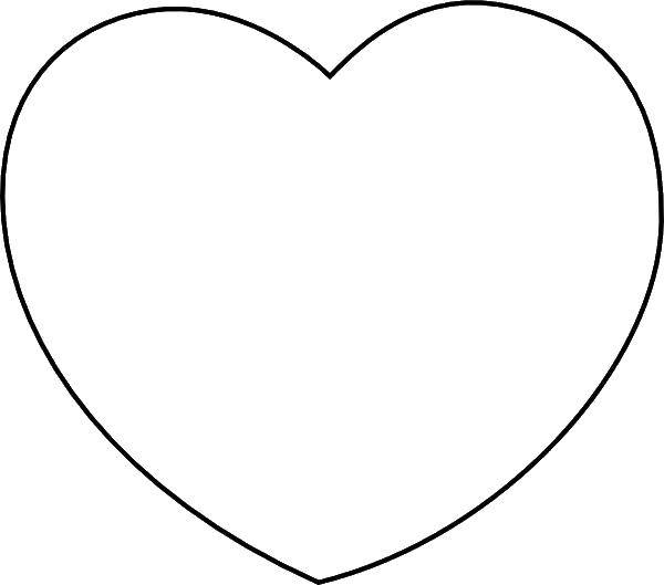 Coloring Wide heart. Category Hearts. Tags:  Heart, love.