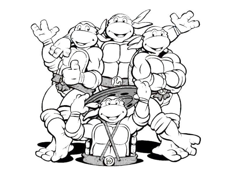 Coloring Ninja turtle from kanalizacii. Category teenage mutant ninja turtles. Tags:  Comics, Teenage Mutant Ninja Turtles.