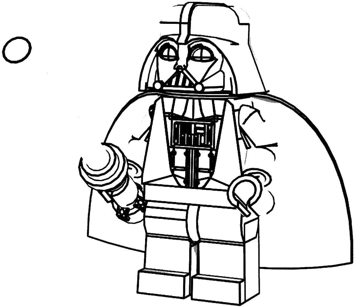 Название: Раскраска Дарт вейдер лего. Категория: Лего. Теги: Дарт Вейдер, звездные войны, лего.
