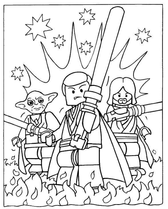 Coloring The Jedi. Category LEGO. Tags:  LEGO, star wars.