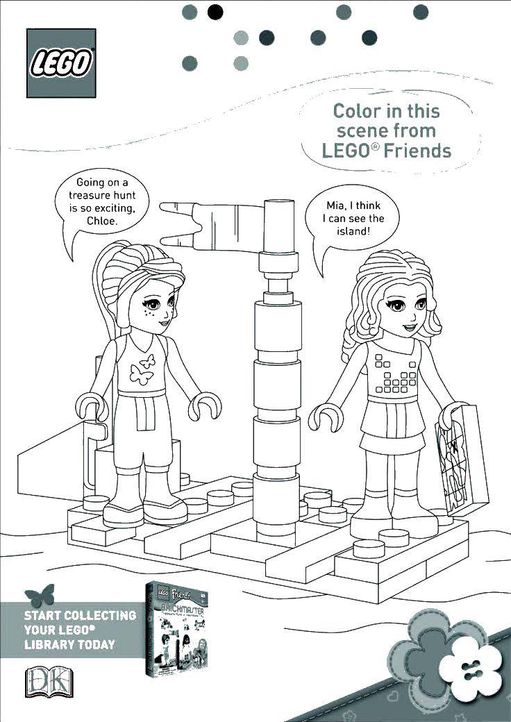 Название: Раскраска Лего девушки. Категория: Лего. Теги: лего, друзья.