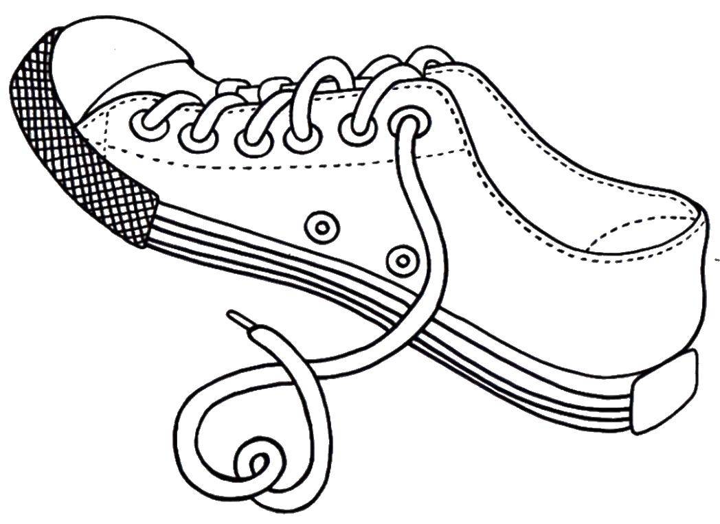 Coloring Converse. Category shoes. Tags:  Shoes, sneakers, laces.