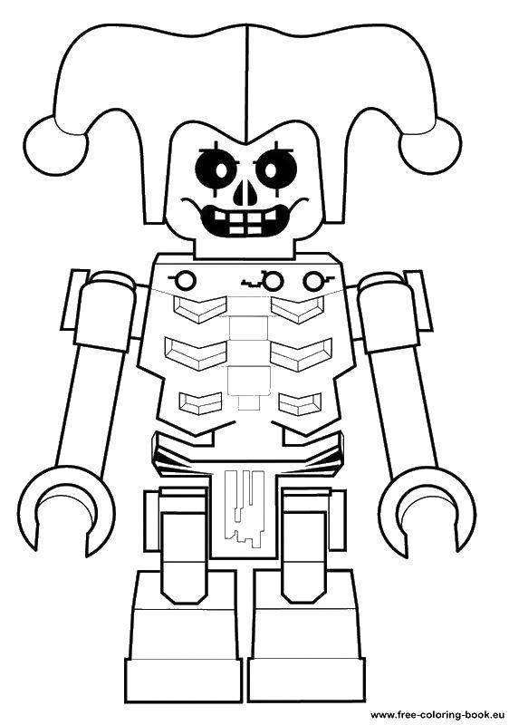 Coloring Scary clown LEGO. Category LEGO. Tags:  LEGO, designer, clown.