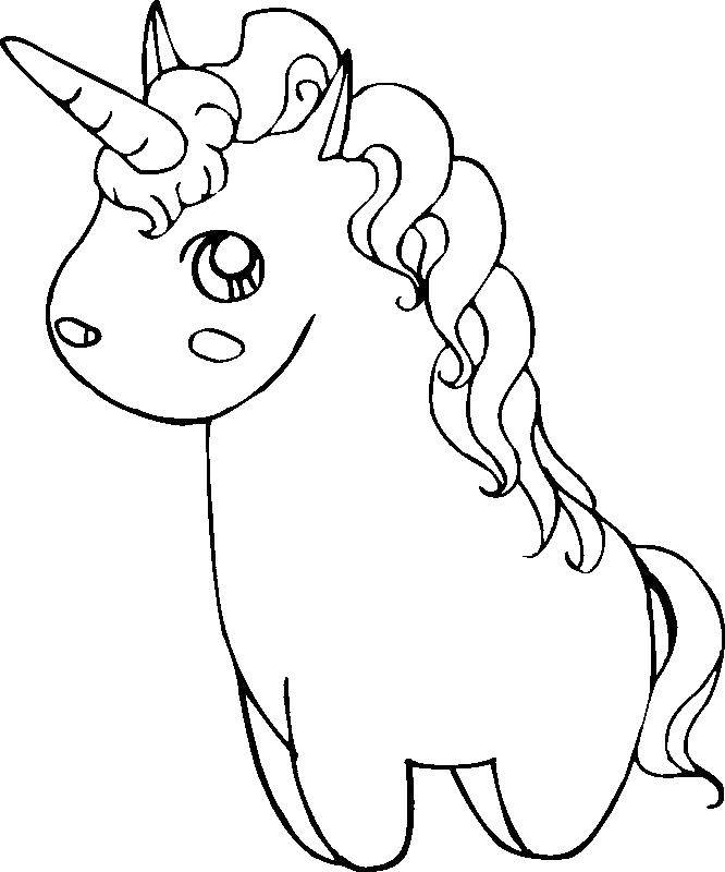 Coloring Little unicorn with a beautiful mane. Category horse. Tags:  pony, horse, unicorn.