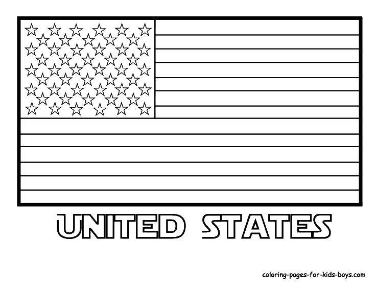 Опис: розмальовки  Прапор сша. Категорія: США. Теги:  прапор, Америка, зірки.