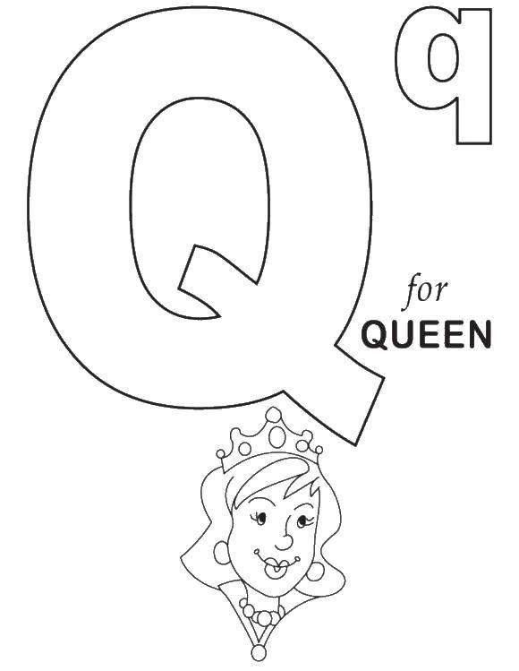 Название: Раскраска К значит королева. Категория: Королева. Теги: Английский.