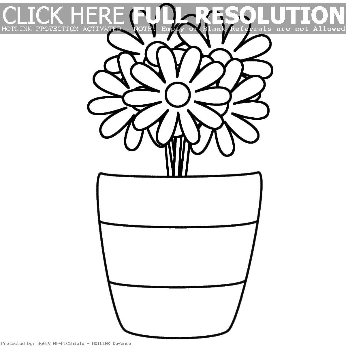 Coloring Flower pot. Category Vase. Tags:  pot, flower.