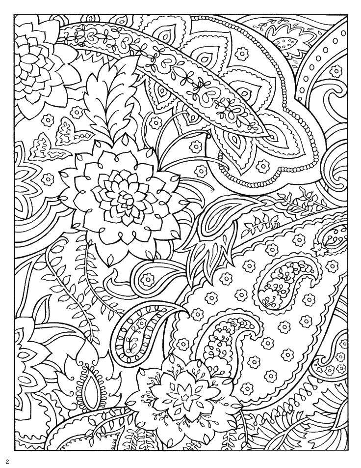 Coloring Patterns, flowers. Category Bathroom with shower. Tags:  the antistress, coloring pages with patterns.
