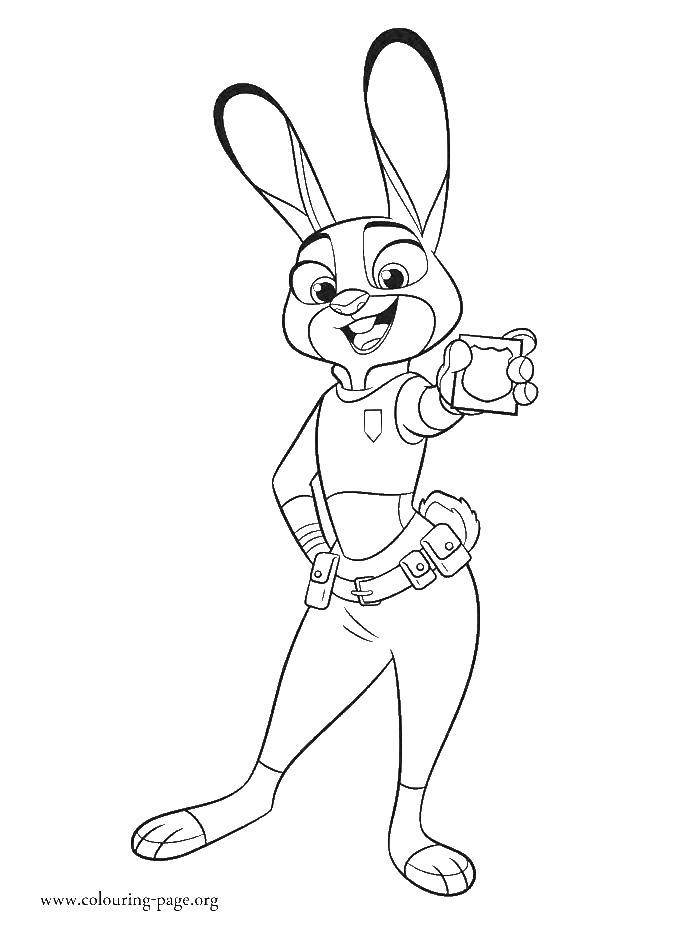 Coloring Judy.. Category Zeropolis. Tags:  Bunny, policeman, icon, Judy.