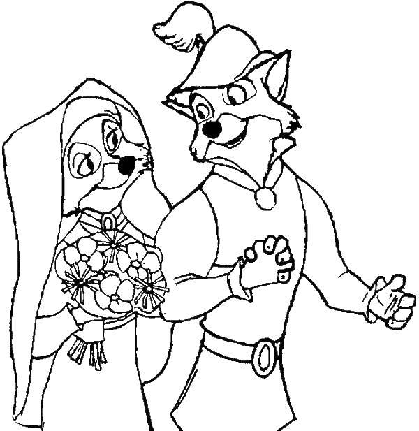 Coloring Dog wedding. Category Wedding. Tags:  Wedding, dress, bride, groom.