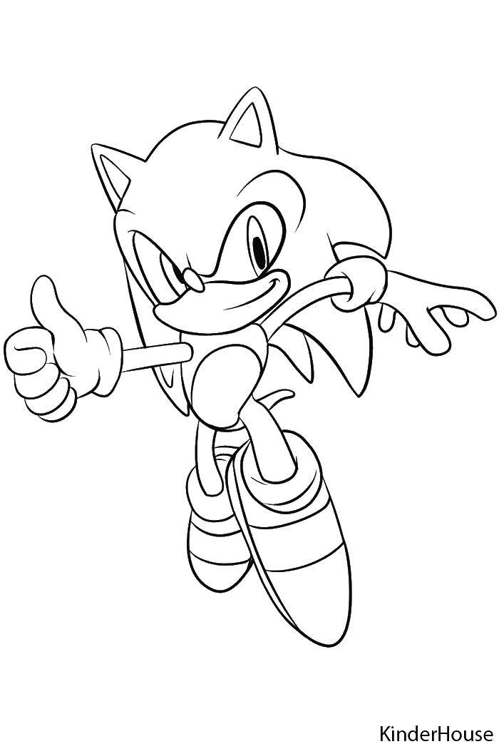 Coloring Sonic x jump. Category coloring pages sonic. Tags:  sonic x cartoon.