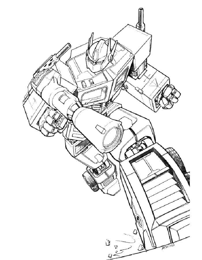 Coloring Transformer. Category transformers. Tags:  transformer, robot, machine.