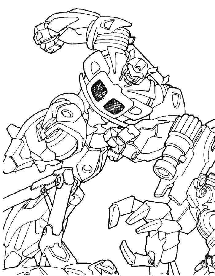 Coloring Transformers fight. Category transformers. Tags:  transformer, robot, machine.