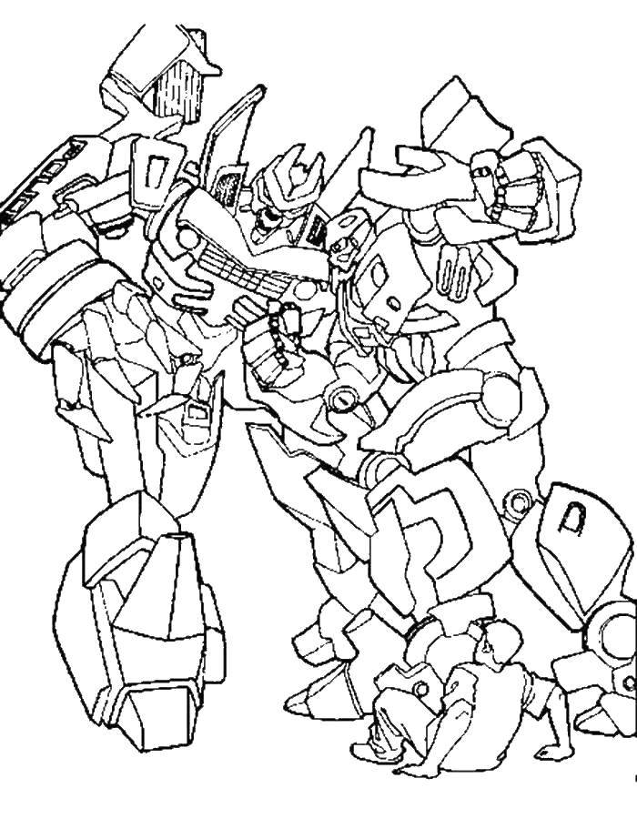 Coloring The Autobots against diseptikonov. Category transformers. Tags:  transformers, Autobots.