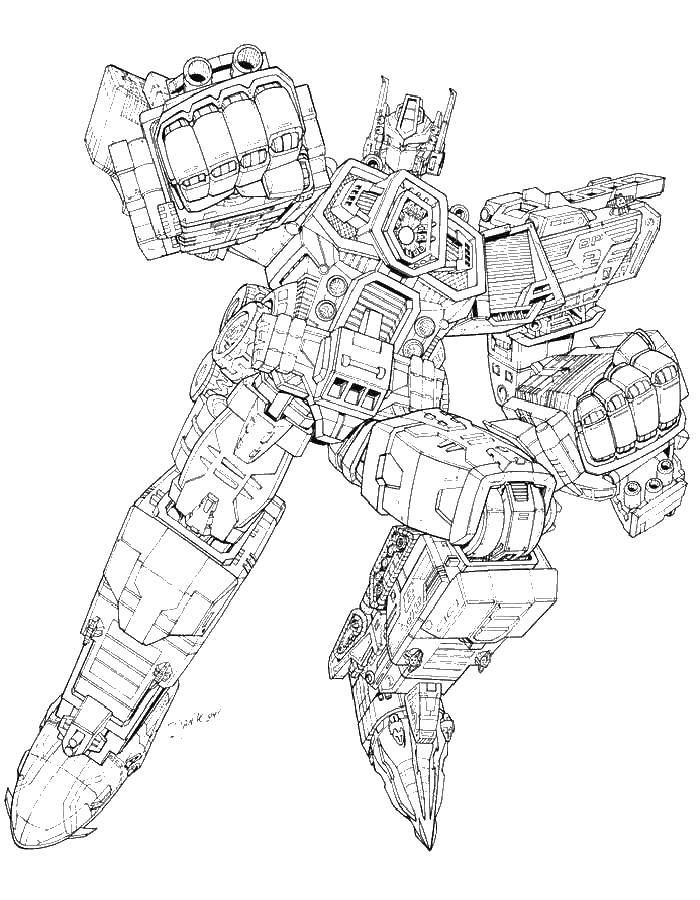 Coloring Ironhide. Category transformers. Tags:  transformer, robot, machine.