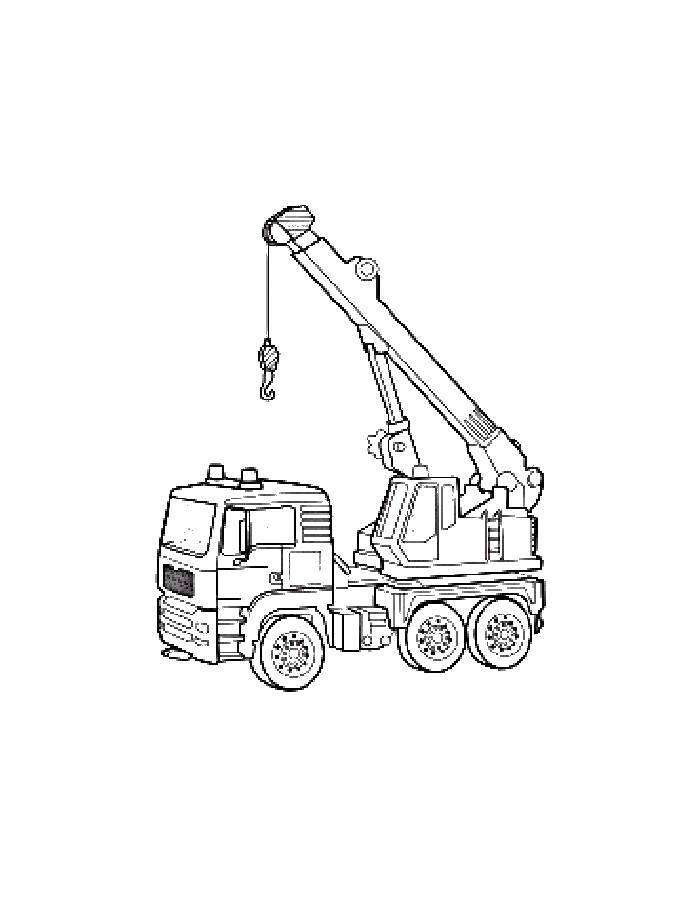 Coloring Crane for lifting. Category construction machinery. Tags:  Builder, tools, building.