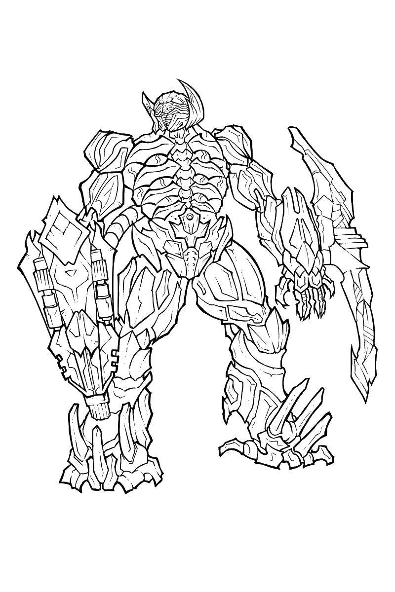 Coloring Monster transformer. Category transformers. Tags:  cartoons, fairy tales, transformers.