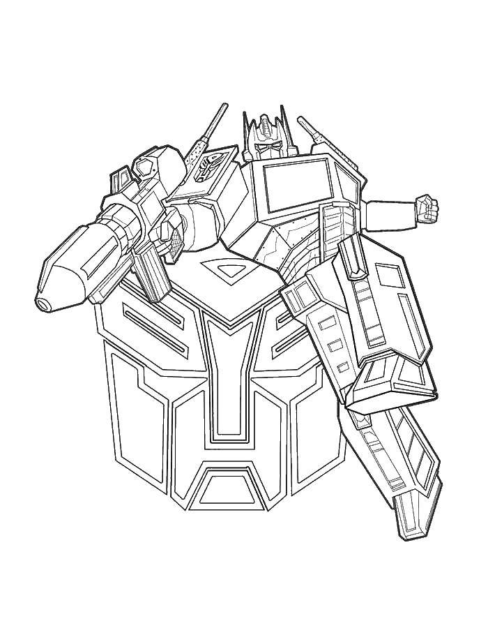 Coloring Transformer bumblebee. Category transformers. Tags:  transformer, robot, machine.