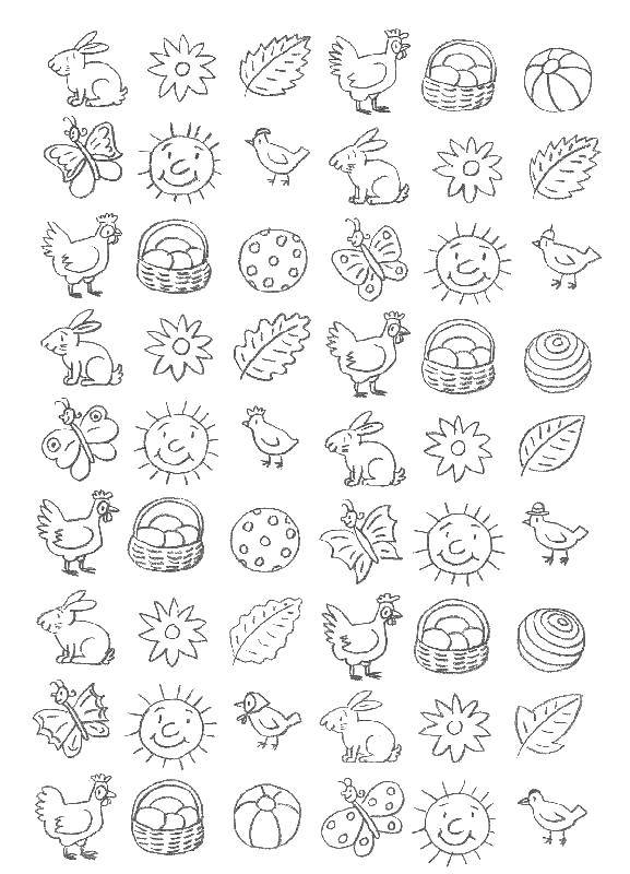 Coloring Find the matching pictures. Category Coloring pages. Tags:  Teaching coloring, logic.