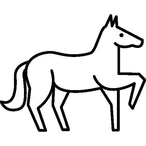 Coloring The contour of the horse. Category Animals. Tags:  horse, outline.