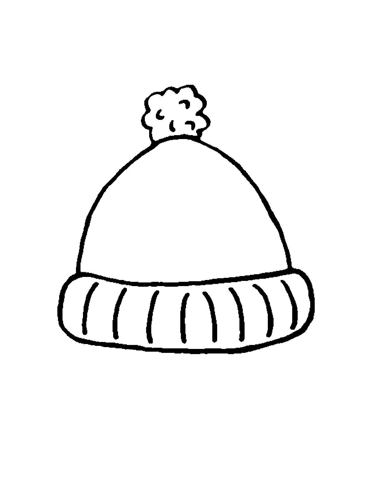 Coloring Winter hat with bells. Category clothing. Tags:  Clothes, winter hat.