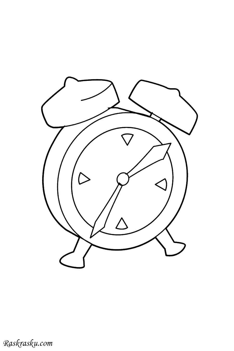 Название: Раскраска Будильник. Категория: Часы. Теги: часы, будильник, стрелки.