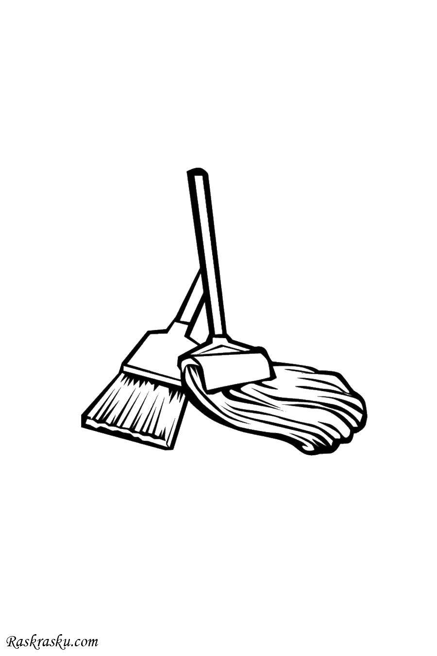 Coloring Mops. Category the objects. Tags:  MOP, brush.