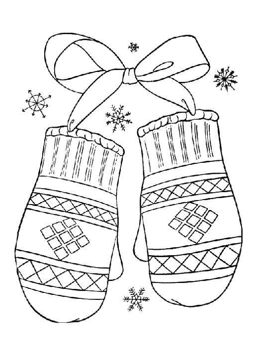 Coloring Mittens. Category clothing. Tags:  accessories, clothes, mittens, winter.