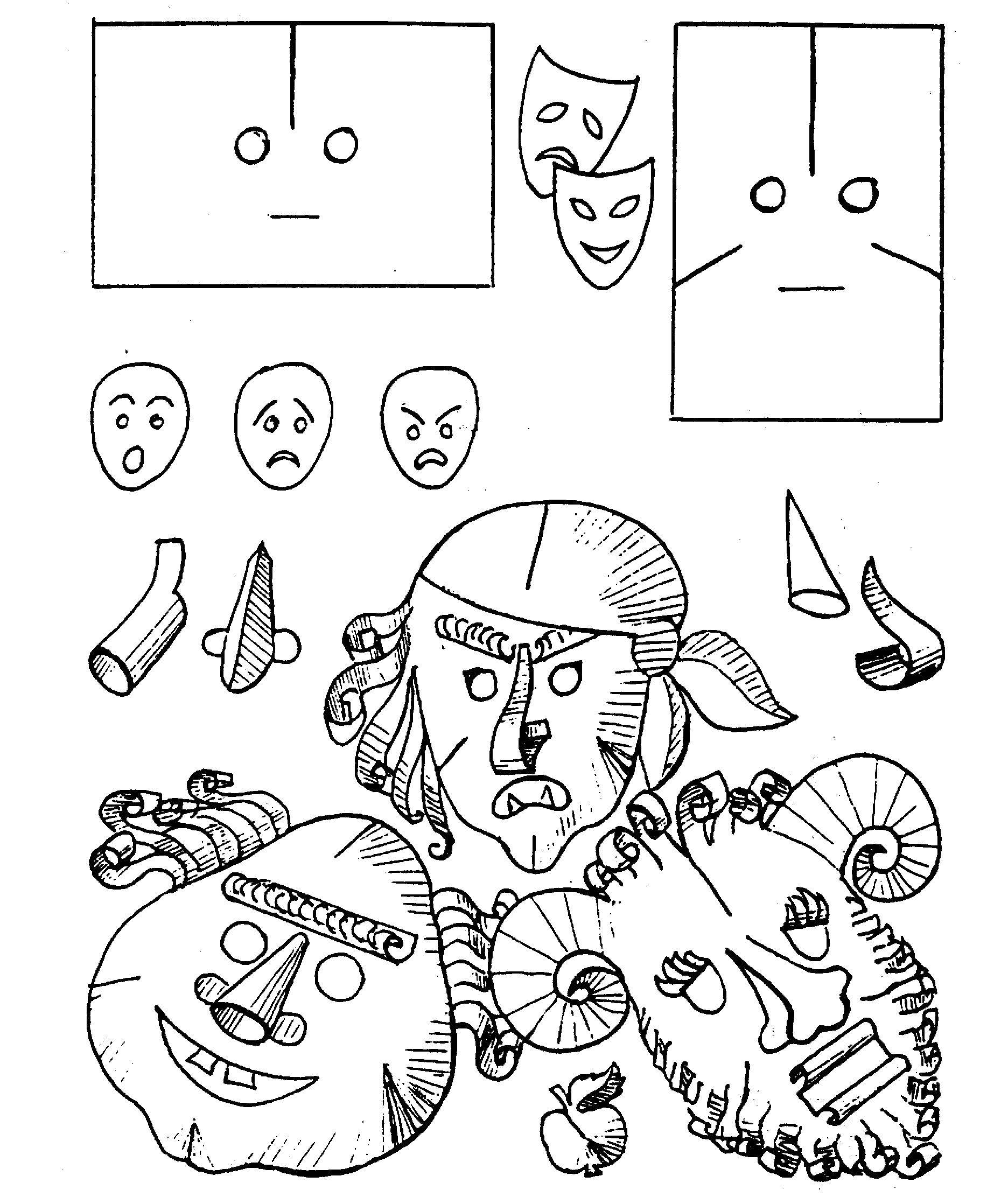 Опис: розмальовки  Маски різних персонажів. Категорія: маска. Теги:  маска.