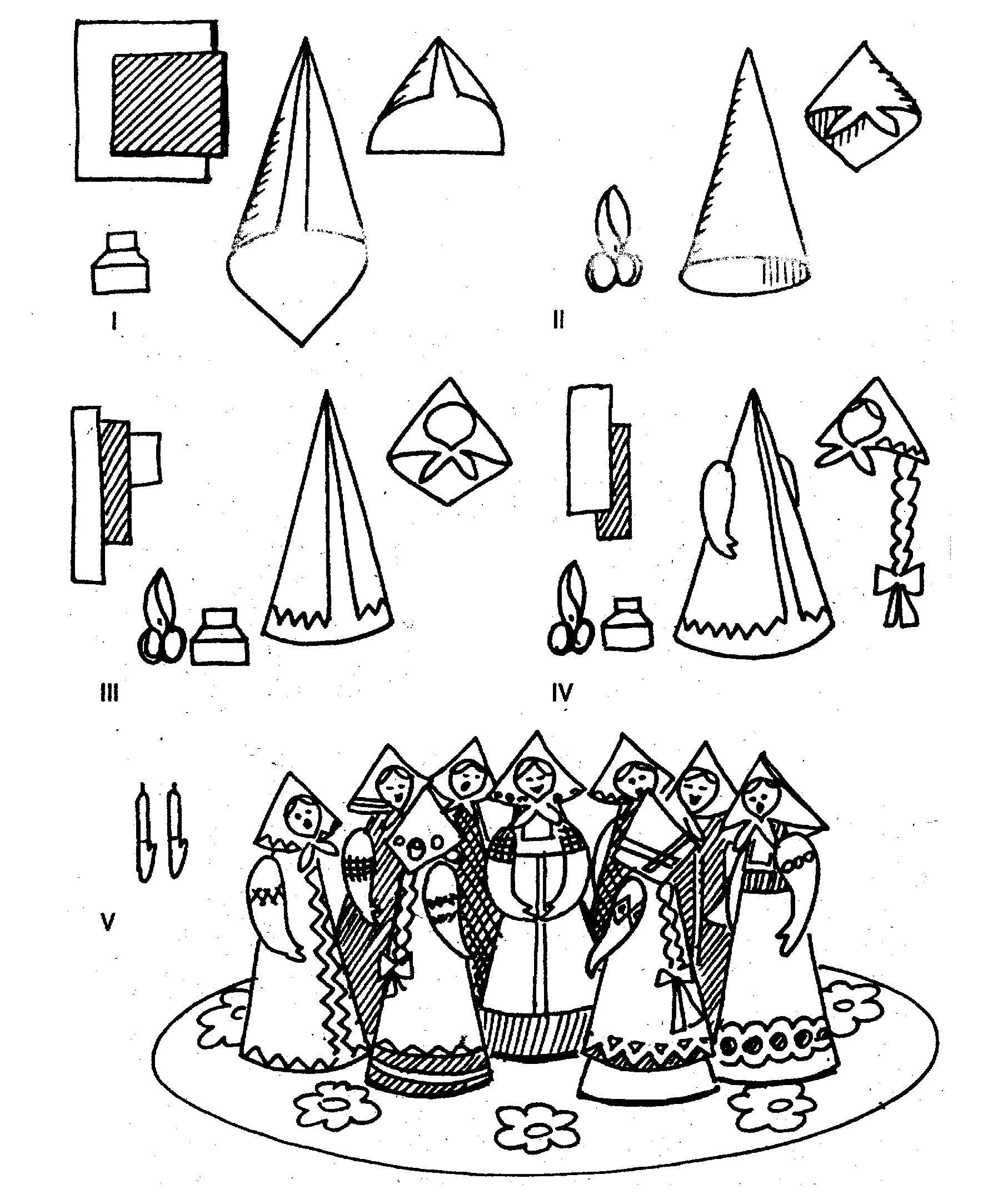 Coloring Paper dolls doll. Category toy. Tags:  toy, doll.