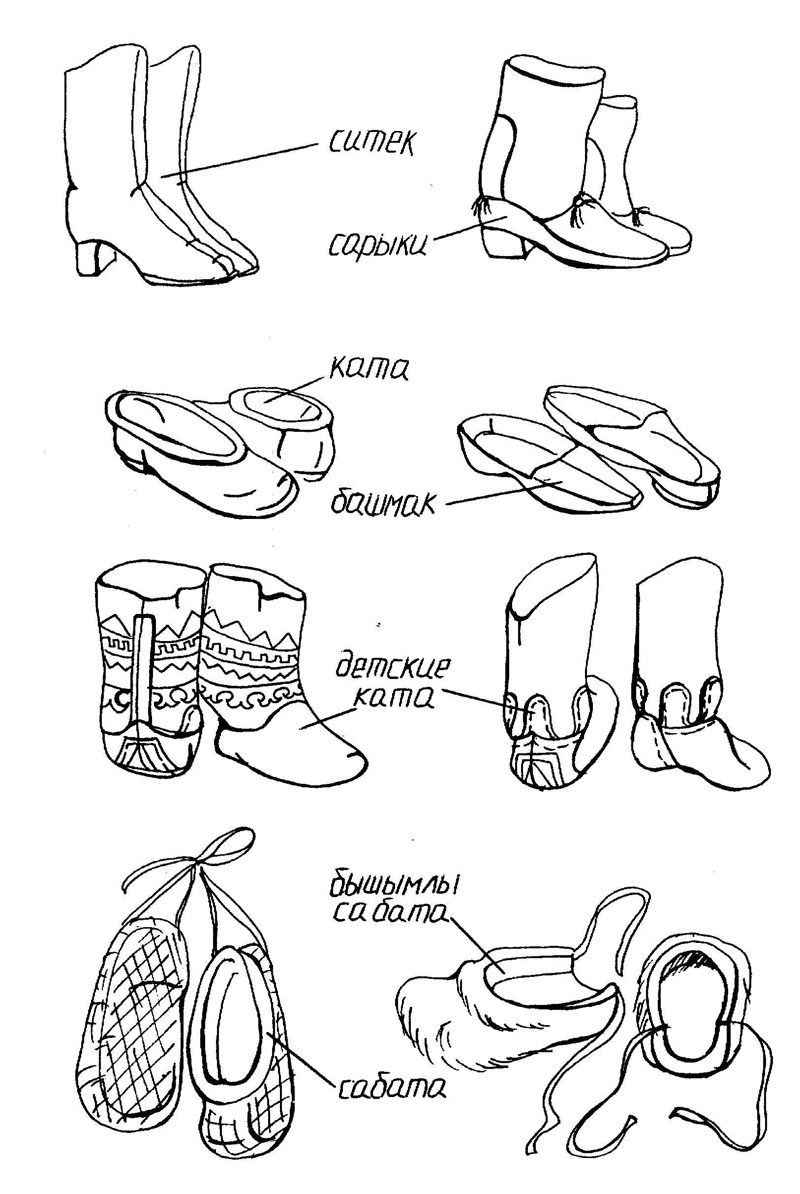 Coloring Boots and shoes. Category shoes. Tags:  shoes.