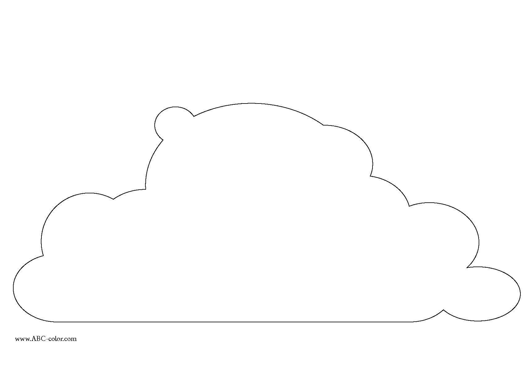 Coloring The outline of the clouds. Category cloud. Tags:  cloud, contour.