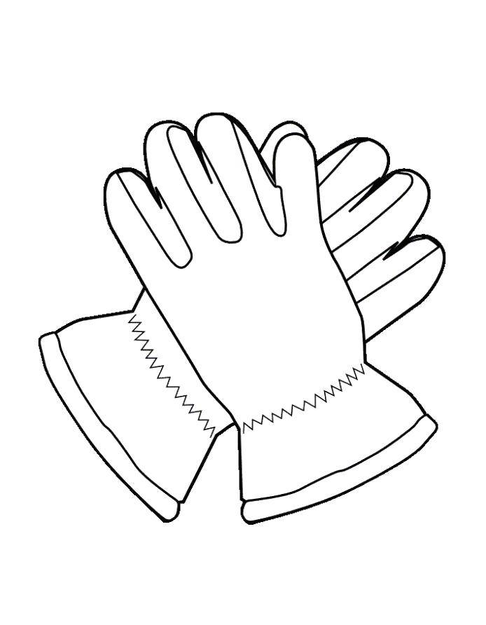 Название: Раскраска Перчатки для прохладной погоды. Категория: одежда. Теги: Одежда, перчатки.