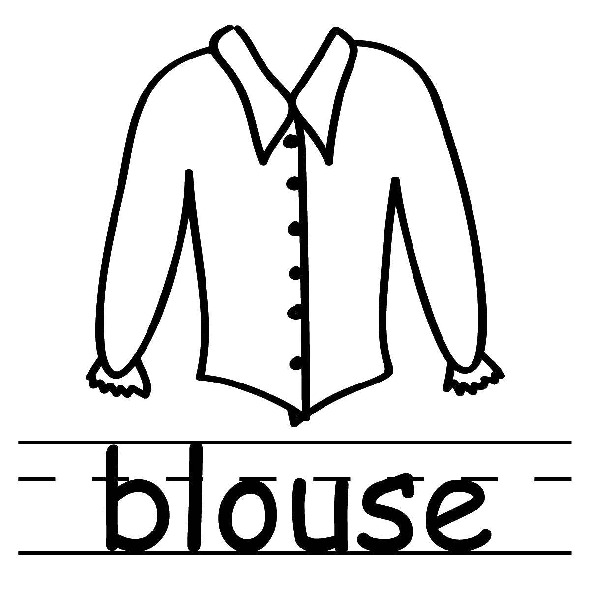 Название: Раскраска Блузка. Категория: Одежда. Теги: одежда, блузка.