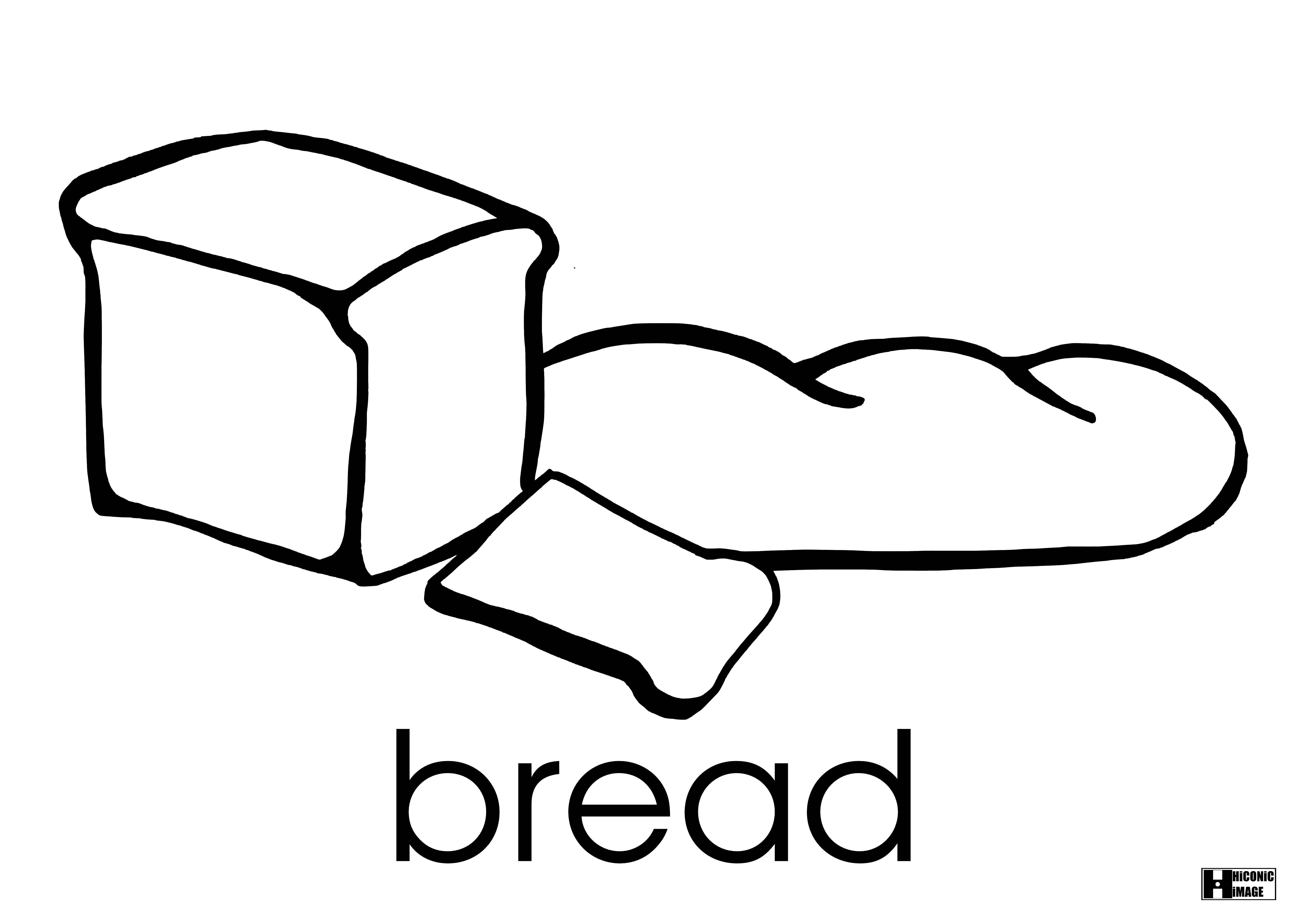 Название: Раскраска Булка хлеба. Категория: хлеб. Теги: хлеб, батон.
