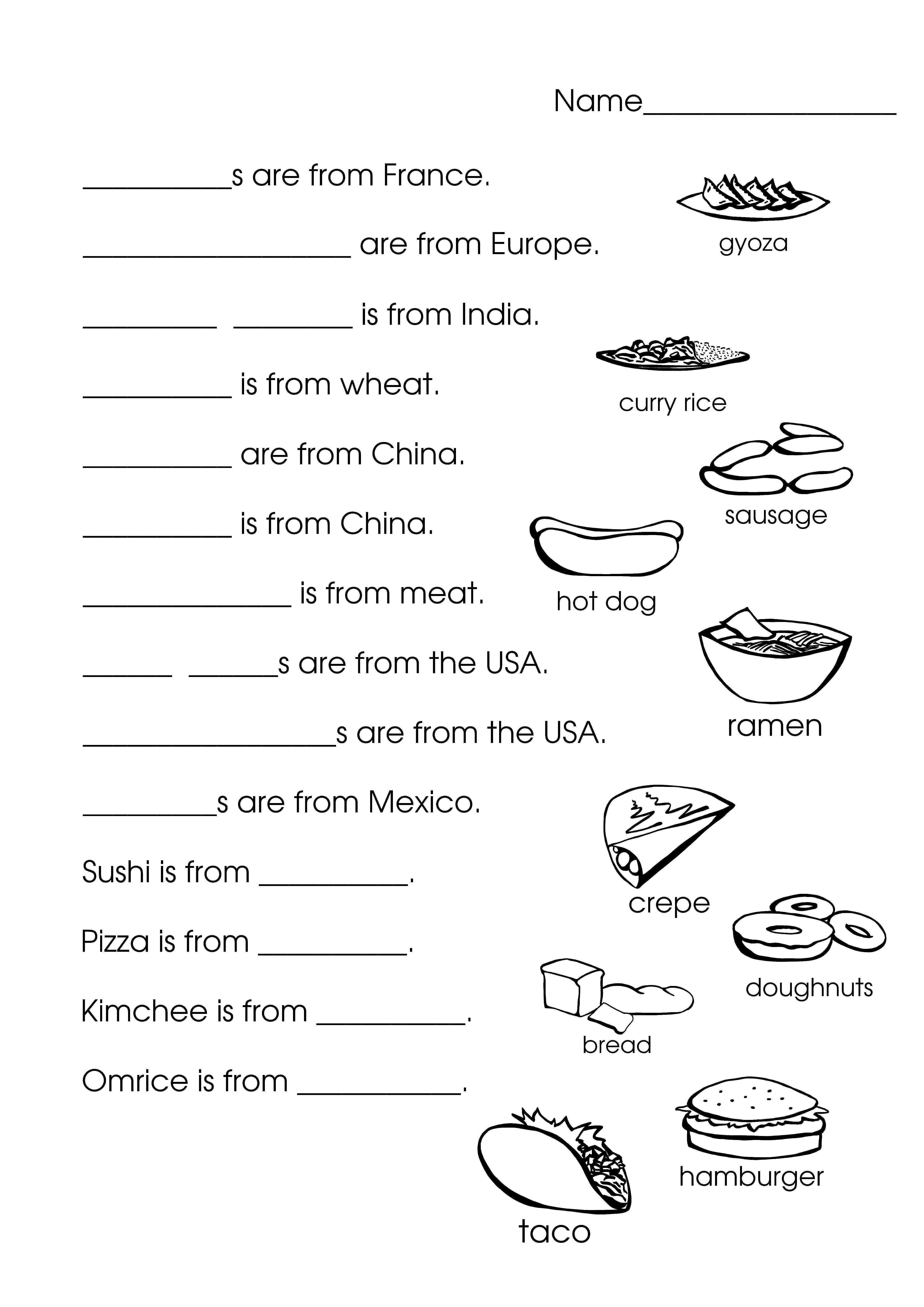 Еда на английском для 2 класса – Практические задания – Развитие ребенка