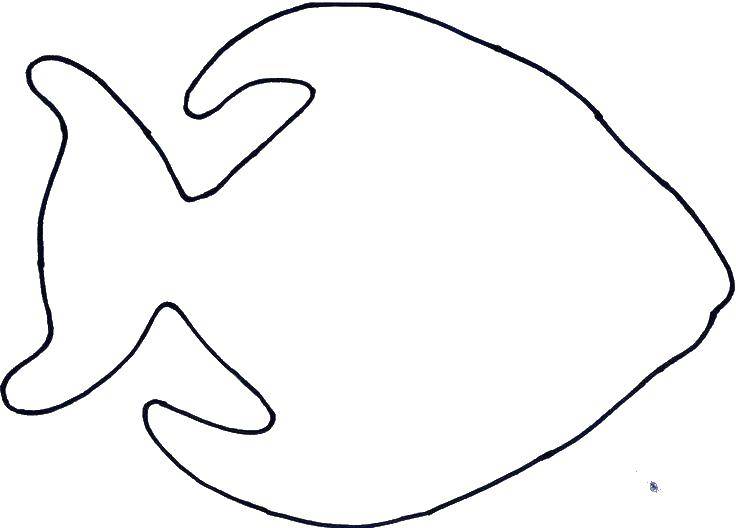 Coloring Fish outline. Category The contours of the fish to cut. Tags:  the fish, contour, fin.