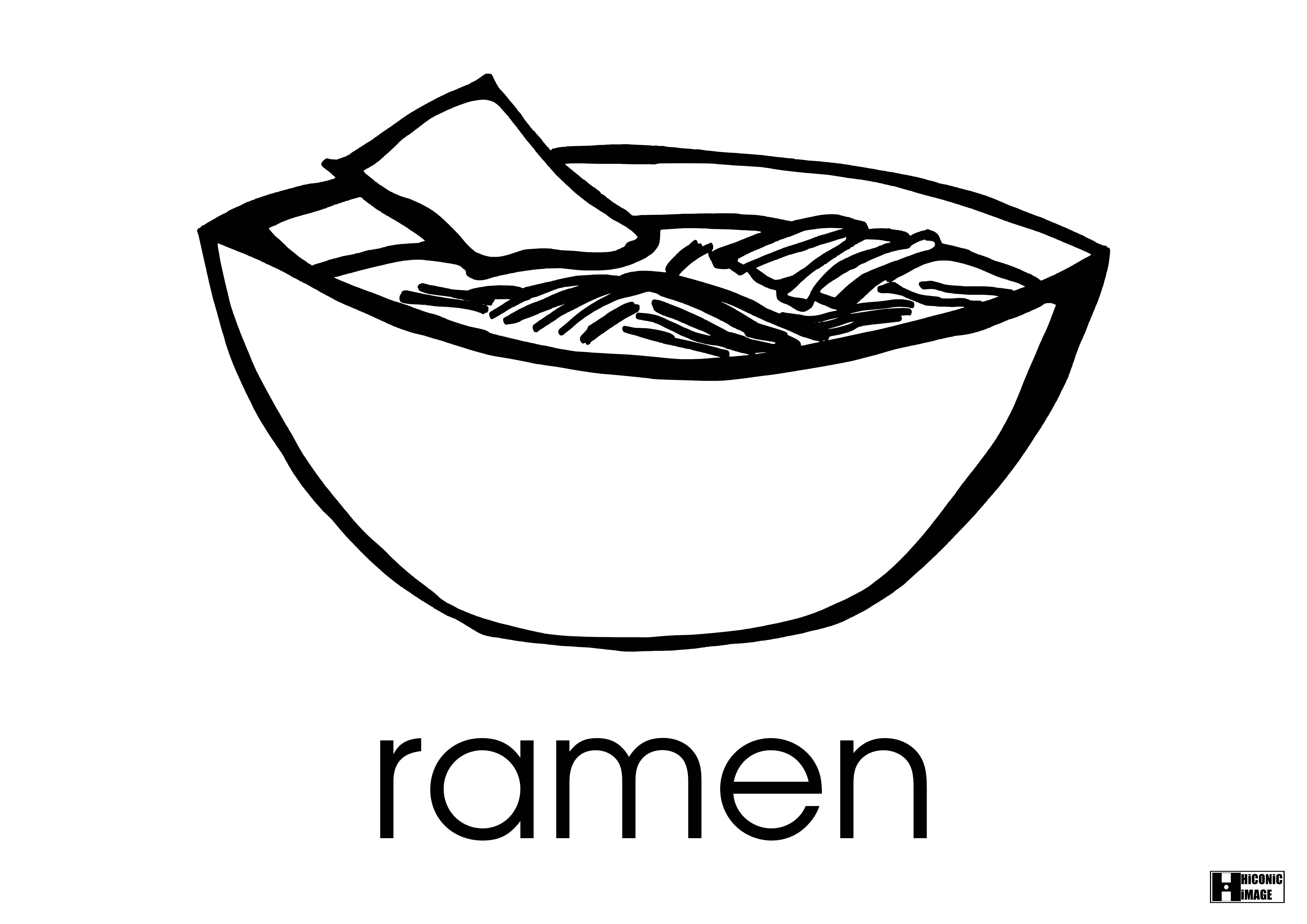 Coloring Plate ramanam. Category The food. Tags:  food, ramen.