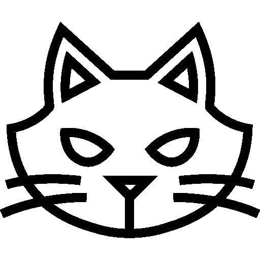 Название: Раскраска Контур головы кошки. Категория: Контур кошки для вырезания. Теги: голова, кошка, контур.