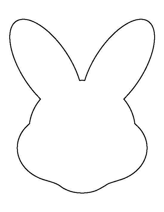Название: Раскраска Контур мордочки зайца. Категория: Контур зайца для вырезания. Теги: Контур.