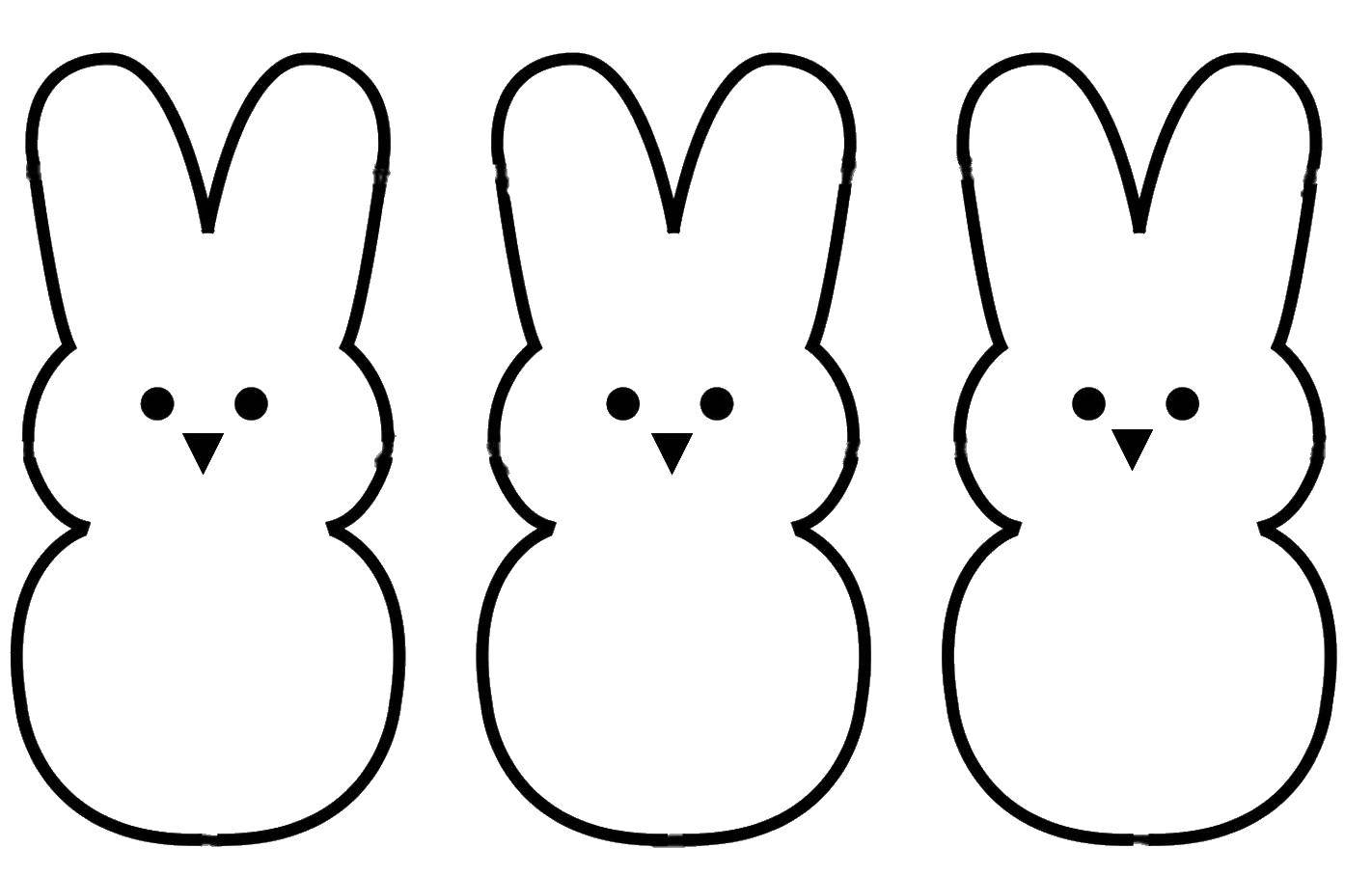 Coloring Bunny. Category The contour of the hare to cut. Tags:  the contours, bunnies, rabbits.