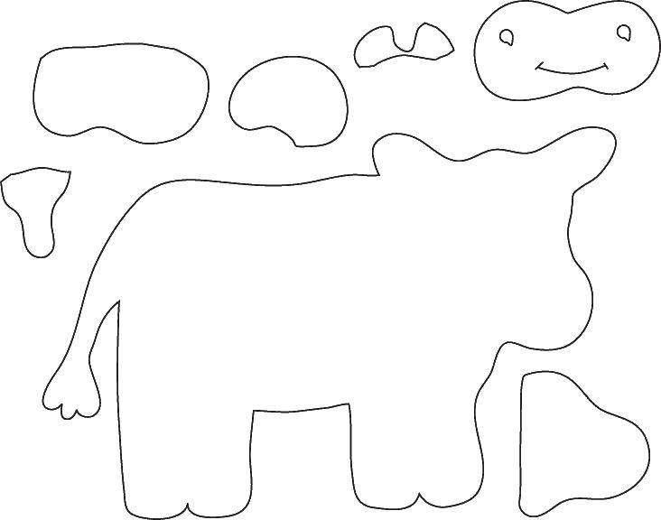 Coloring Border cow. Category The contour of the cow to cut. Tags:  contour, cow.