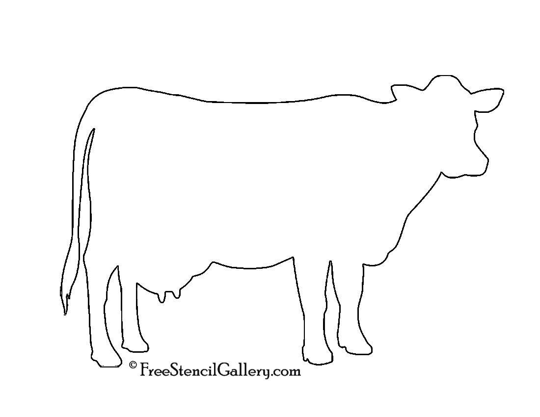 Coloring Outline cow. Category The contour of the cow to cut. Tags:  contour, cow.