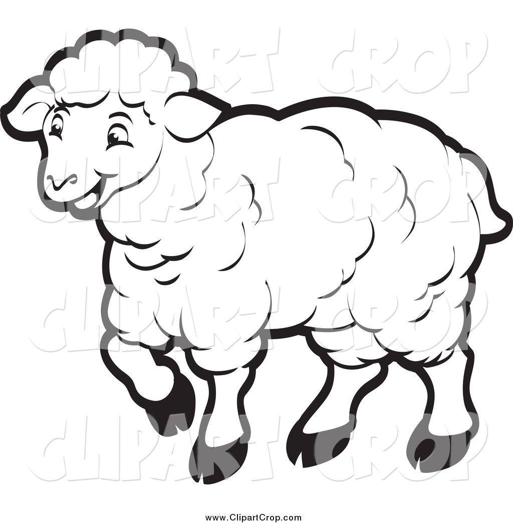 Название: Раскраска Пушистая овечка. Категория: Животные. Теги: животные, пушистая овечка.