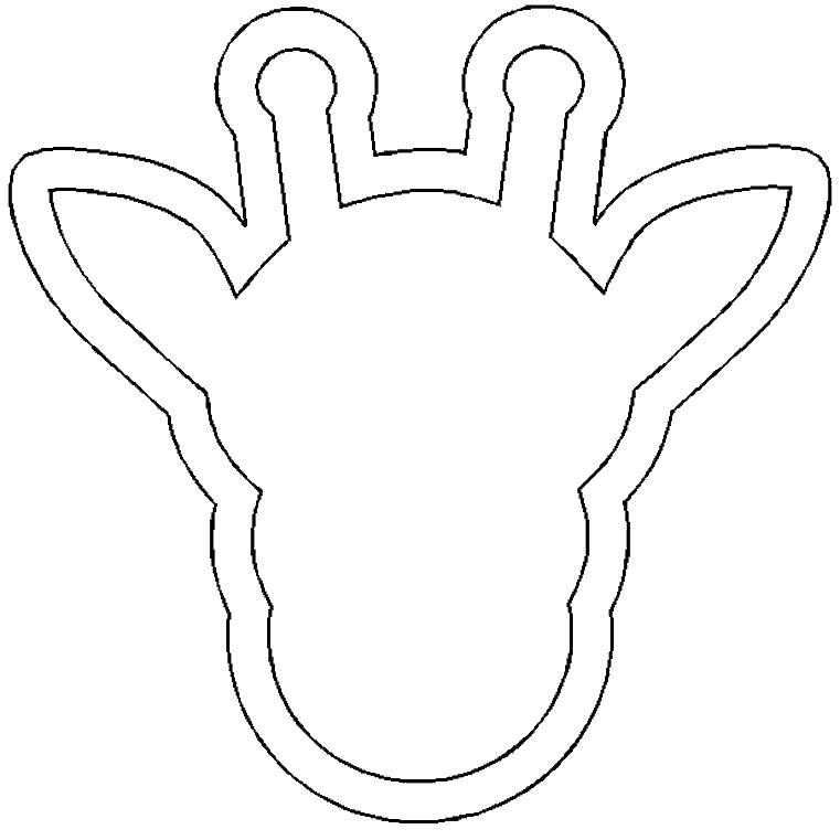Coloring The contour of the head of a giraffe. Category The outline of a giraffe for cutting. Tags:  outline , head, giraffe.